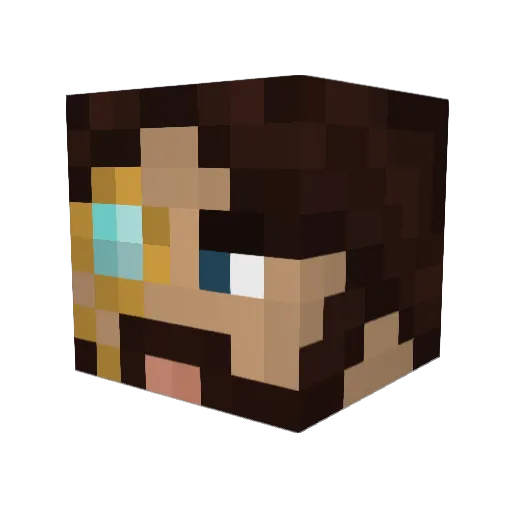 ZiggityCheese Minecraft avatar head, 3D render