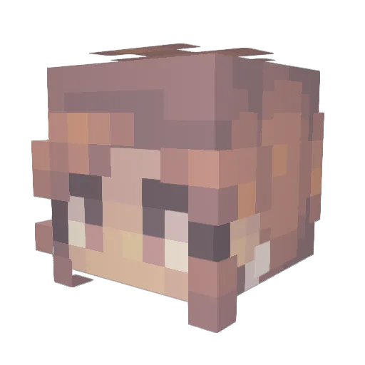 Ziggizzz Minecraft avatar head, 3D render
