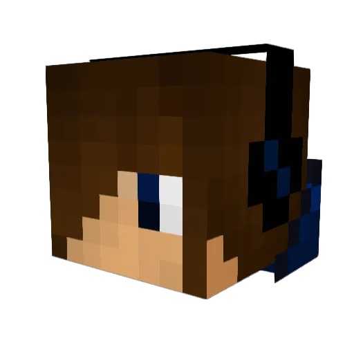 Ziggster Minecraft avatar head, 3D render