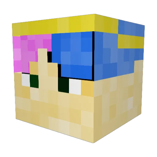 ZiggyKrassenberg Minecraft avatar head, 3D render