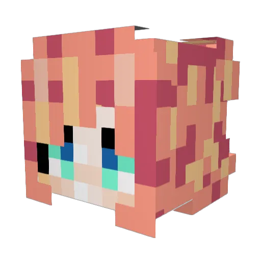 ZigoVT Minecraft avatar head, 3D render