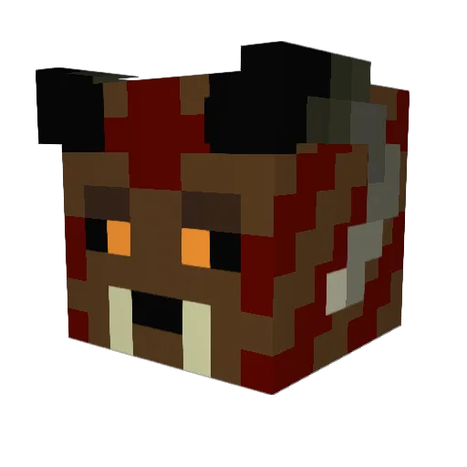 Zigowa Minecraft avatar head, 3D render