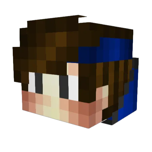 Zigsby Minecraft avatar head, 3D render
