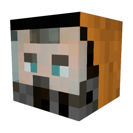 Ziguchi Minecraft avatar head, 3D render