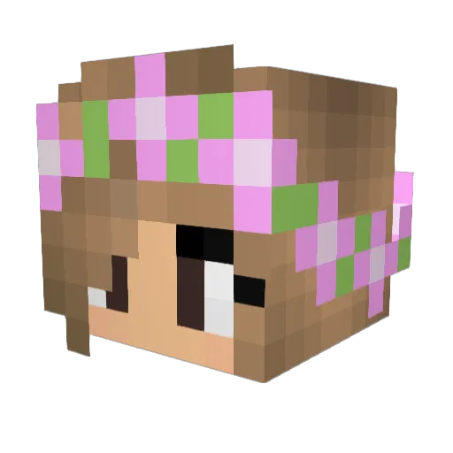Zigyna Minecraft avatar head, 3D render