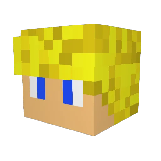 Zigzak1234 Minecraft avatar head, 3D render