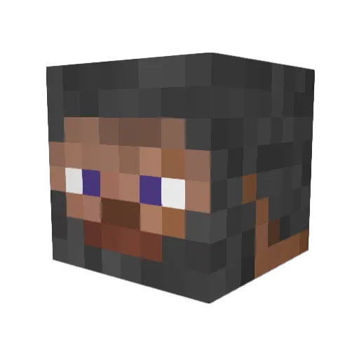Zigzaz Minecraft avatar head, 3D render