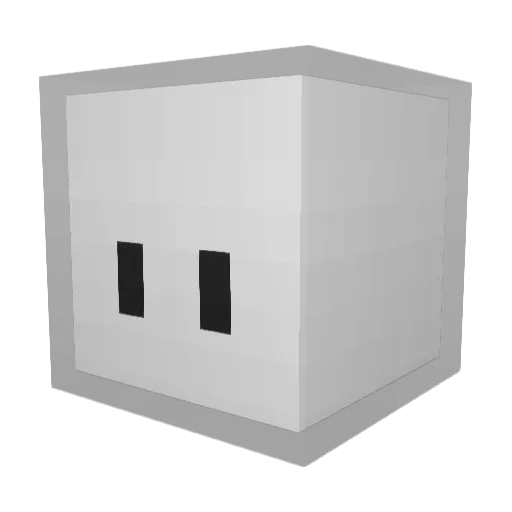 ZihaoDD Minecraft avatar head, 3D render