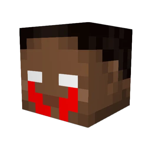 Zihimon Minecraft avatar head, 3D render