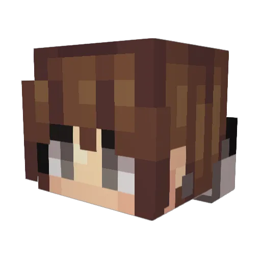 Zihna Minecraft avatar head, 3D render