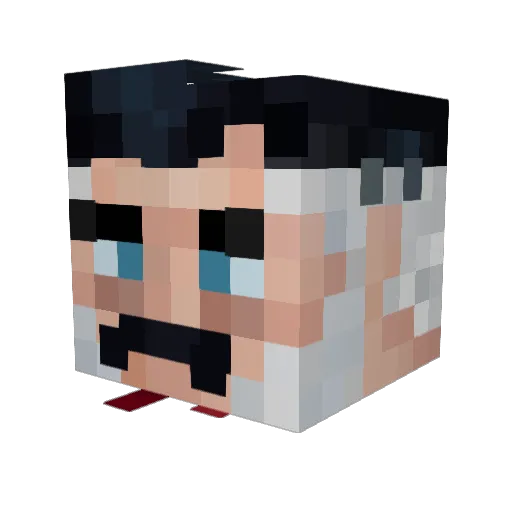 ZiiDoc Minecraft avatar head, 3D render