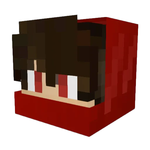 Ziimpen Minecraft avatar head, 3D render