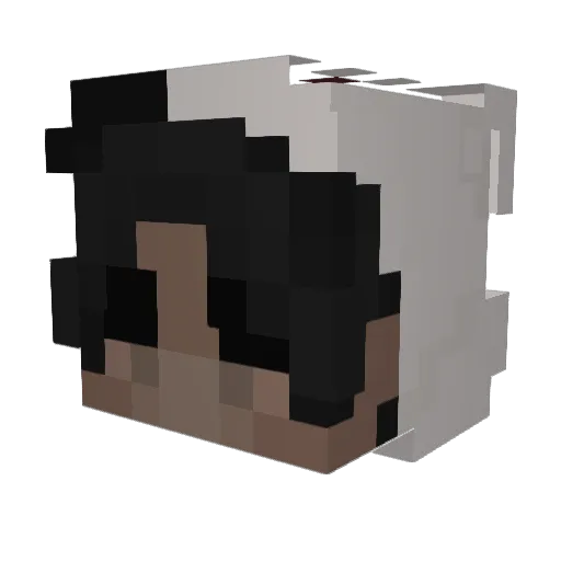 Ziinoo Minecraft avatar head, 3D render