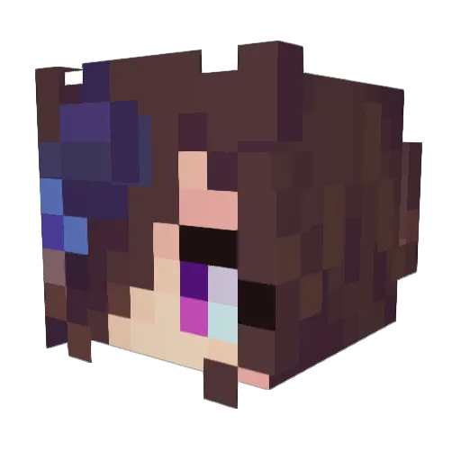 ZiioFTW Minecraft avatar head, 3D render