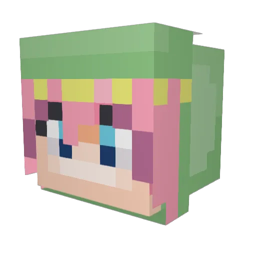 Ziip_Tiie Minecraft avatar head, 3D render