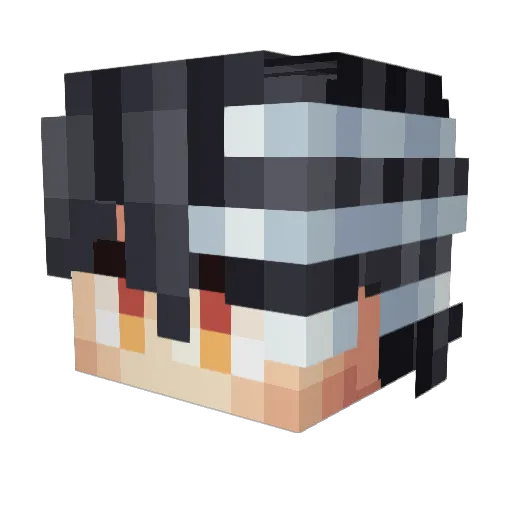 Ziirem Minecraft avatar head, 3D render