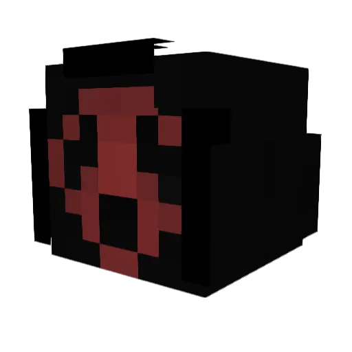 Zikex Minecraft avatar head, 3D render