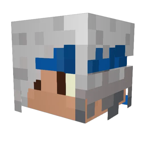 ZikkaMalli Minecraft avatar head, 3D render