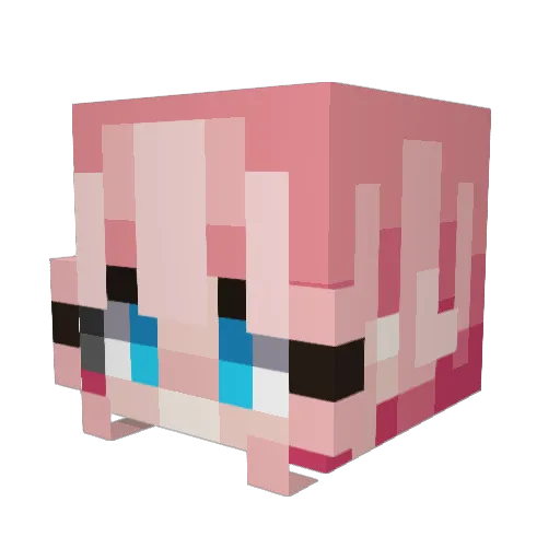 Zikle Minecraft avatar head, 3D render