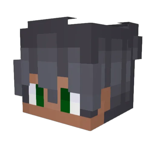 ZikoRika Minecraft avatar head, 3D render
