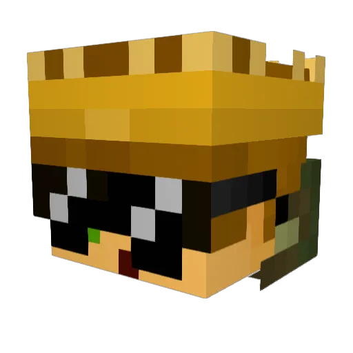 Zikon20 Minecraft avatar head, 3D render