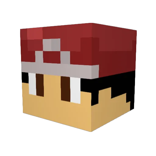 Zikora Minecraft avatar head, 3D render