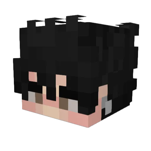 Zikwrix Minecraft avatar head, 3D render