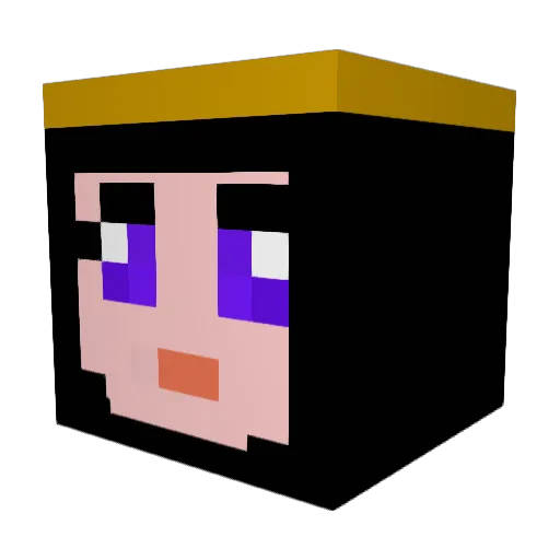 Zil7 Minecraft avatar head, 3D render