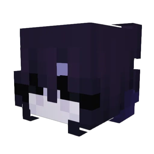 ZilaChrystalia Minecraft avatar head, 3D render