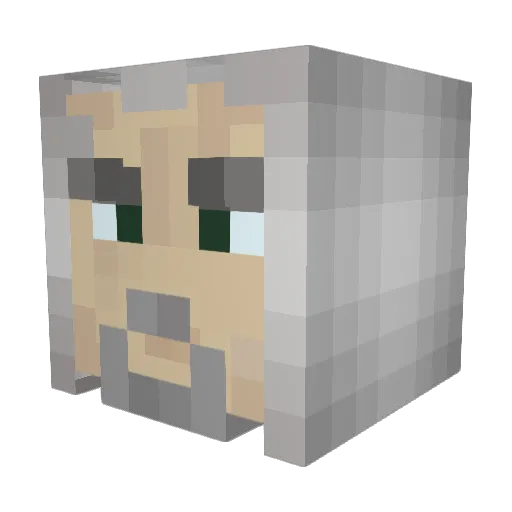 Zilalin Minecraft avatar head, 3D render