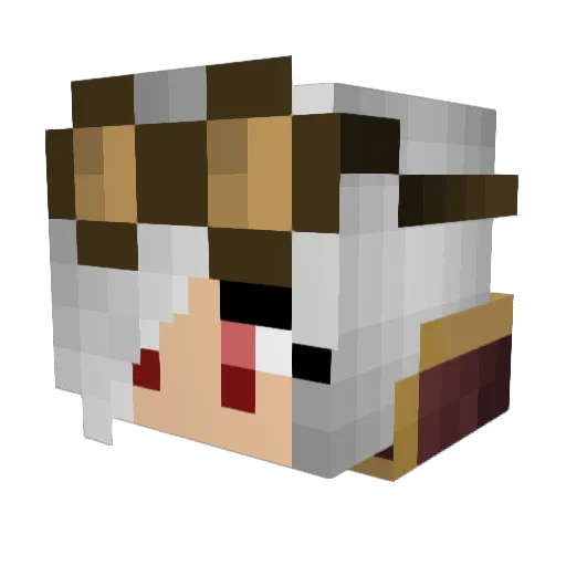 Zilarra Minecraft avatar head, 3D render