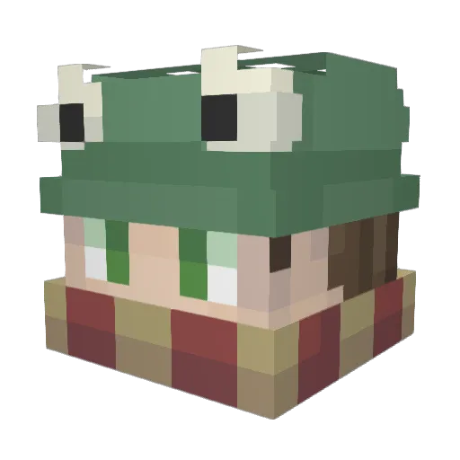 Zildrim Minecraft avatar head, 3D render