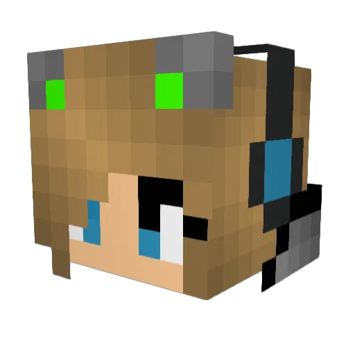Zilean Minecraft avatar head, 3D render