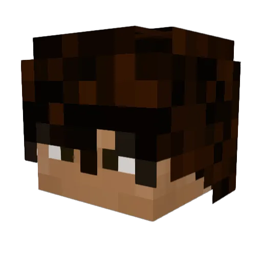 ZillaGray Minecraft avatar head, 3D render