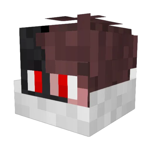 Zillontesller Minecraft avatar head, 3D render