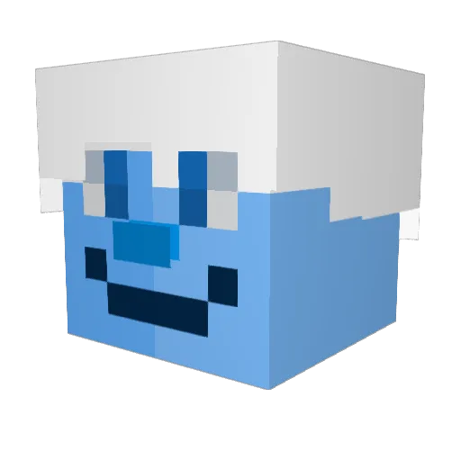Zillq_ Minecraft avatar head, 3D render