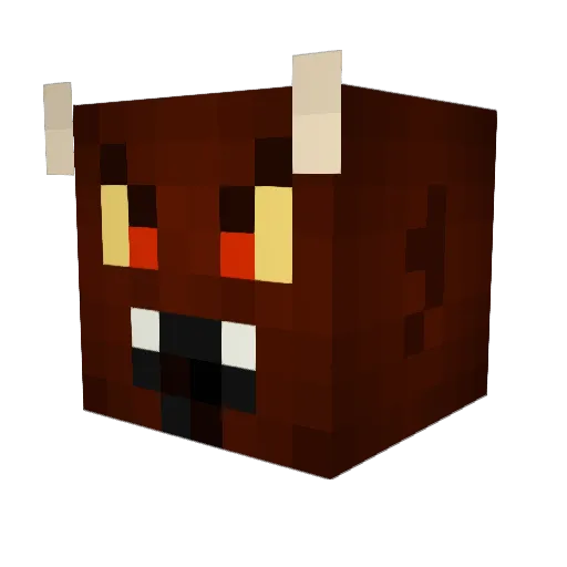 ZillyX Minecraft avatar head, 3D render