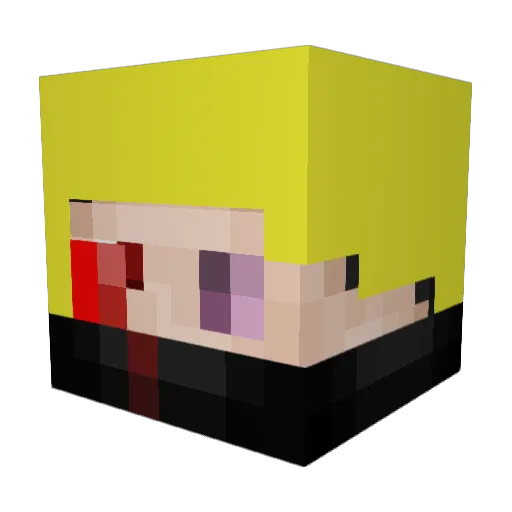 ZilpZ Minecraft avatar head, 3D render
