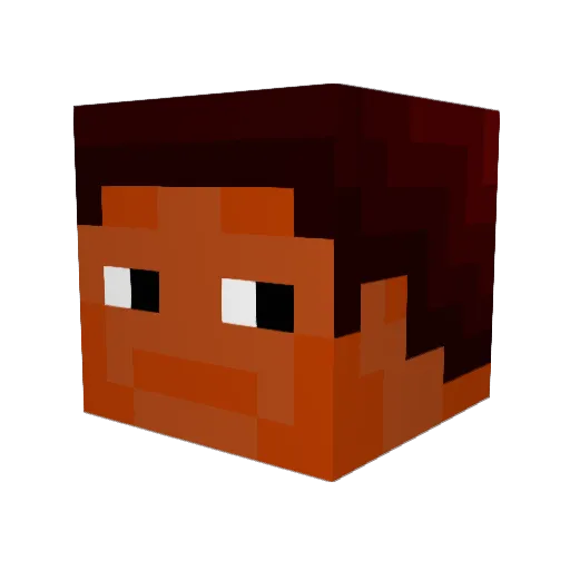 Ziltk Minecraft avatar head, 3D render