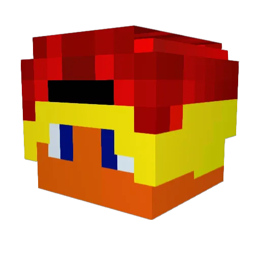 Ziltoid7 Minecraft avatar head, 3D render