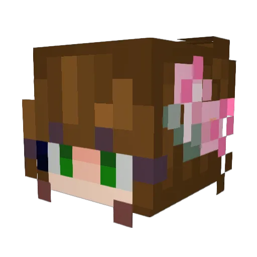 Zilver67 Minecraft avatar head, 3D render