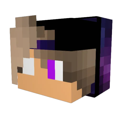 ZilverShark Minecraft avatar head, 3D render