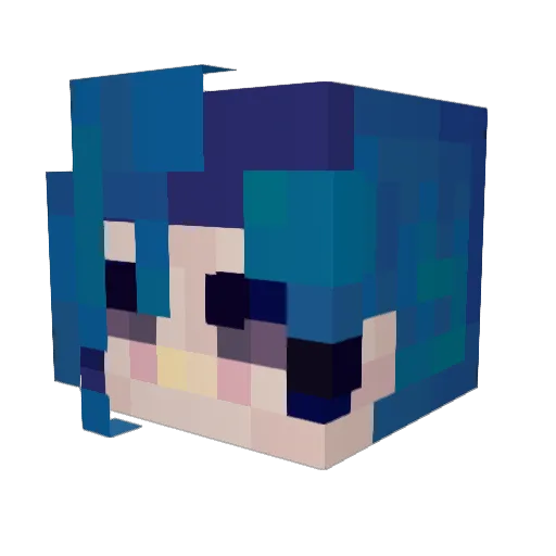 ZilynUwU Minecraft avatar head, 3D render