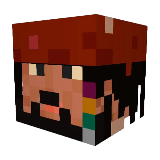 Zim0n Minecraft avatar head, 3D render