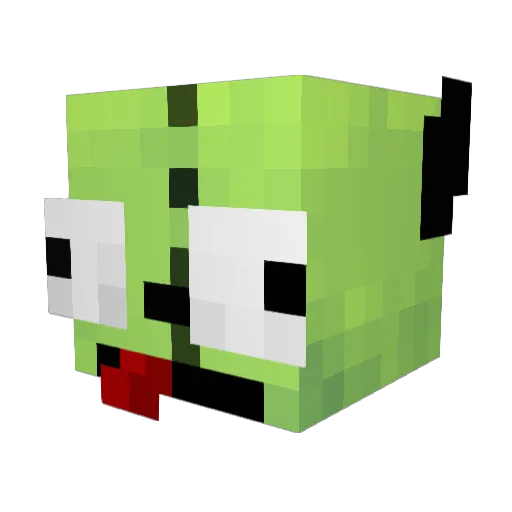Zim132 Minecraft avatar head, 3D render