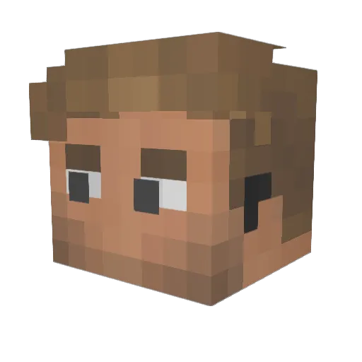 ZimD4 Minecraft avatar head, 3D render