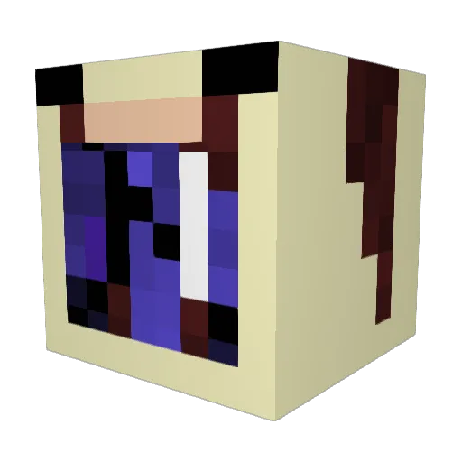 ZimMc Minecraft avatar head, 3D render