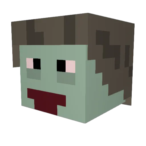 ZimZamSpaceman Minecraft avatar head, 3D render