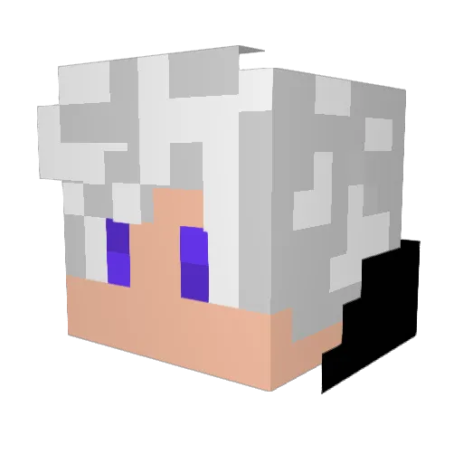 Zimadla Minecraft avatar head, 3D render