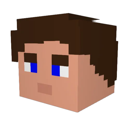 Zimakson Minecraft avatar head, 3D render